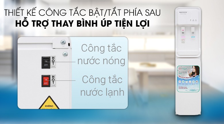 Công tắc nóng lạnh độc lập trên máy lọc nước Korihome WPK-813