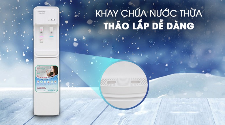 Khay hứng nước thừa dễ dàng tháo lắp của máy lọc nước Korihome WPK-813