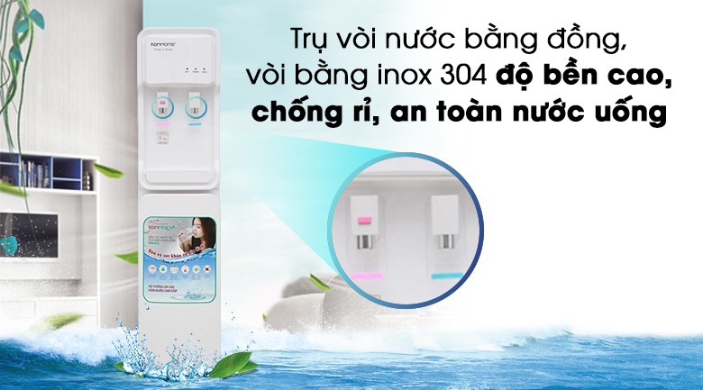 Thiết kế vòi nước an toàn và tiện lợi trên máy lọc nước Korihome WPK-813