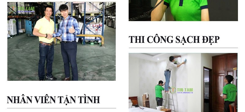 Trưng bày mẫu giấy dán tường tại kho ở TPHCM