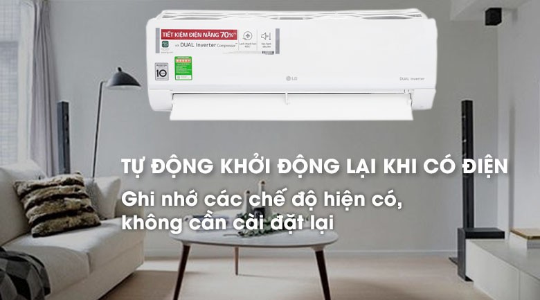 Tính năng tự khởi động lại khi có điện của Máy lạnh LG