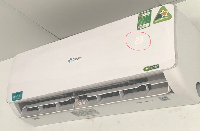 Hình ảnh cục nóng điều hòa Casper lắp đặt bên ngoài