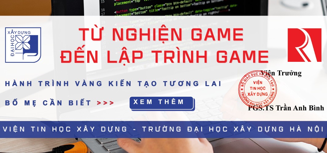 Hình ảnh quảng cáo khóa học Lập trình game