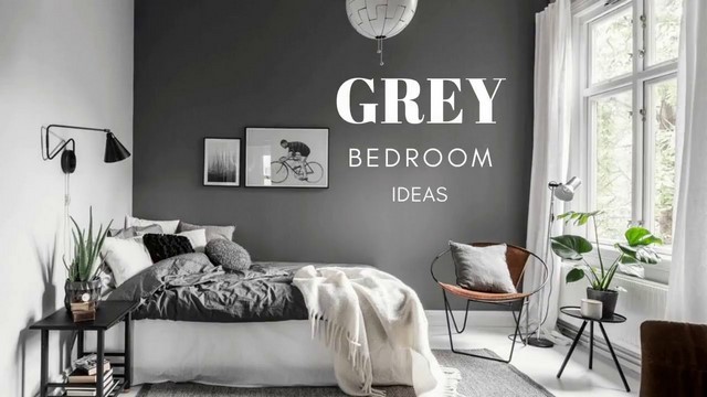 Phòng ngủ nhỏ sơn màu xám ghi hiện đại