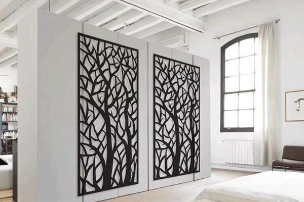 mẫu tường thạch cao 1 mặt đơn giản cho phòng ngủ