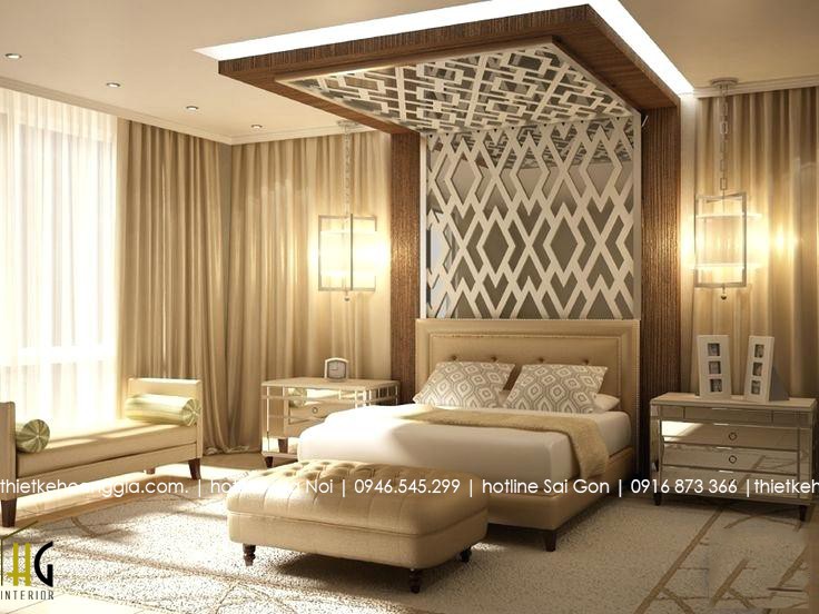 Tạo điểm nhấn tại khu vực giường ngủ khách sạn