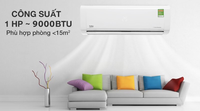 Thiết kế hiện đại của máy lạnh Beko Inverter 1 HP RSVC09VY