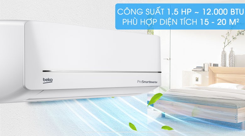 máy lạnh beko inverter 1.5 hp rsvc12vs thiết kế nhỏ gọn