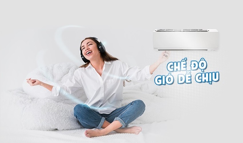 Chế độ thổi gió dễ chịu của máy lạnh Inverter 1.5 HP Daikin