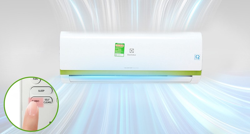 Chức năng làm lạnh nhanh Turbo trên điều khiển máy lạnh Electrolux ESV09CRK-A4