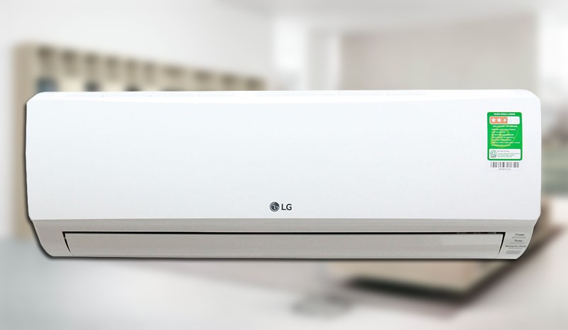 Thiết kế tinh tế của máy lạnh LG S09ENM 1 HP màu trắng