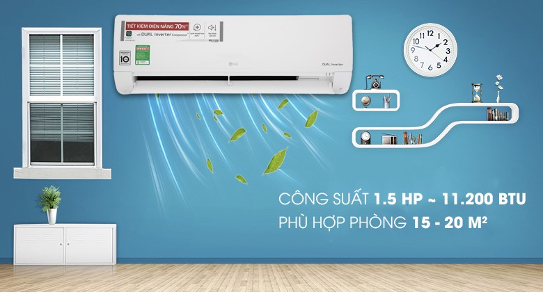 Máy lạnh LG Inverter 1.5 HP V13ENH với thiết kế thanh lịch
