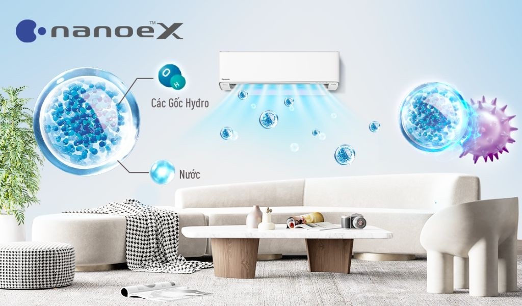 Công nghệ Nanoe X trên máy lạnh Panasonic giúp làm sạch không khí