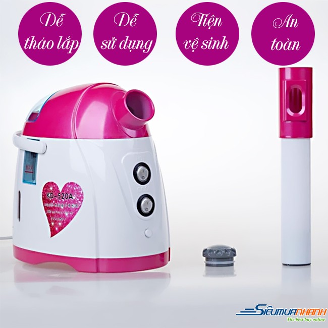 Chi tiết thiết kế máy xông mặt Kingdom KD520A