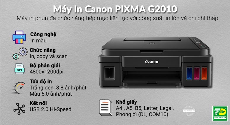Máy in màu Canon G2010 đa năng