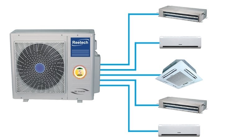 Hệ thống điều hòa Multi lắp đặt gọn gàng trên ban công căn hộ chung cư