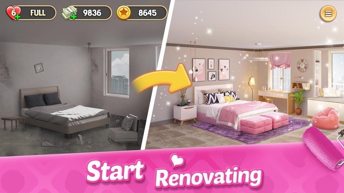Game My Home: Thiết kế nội thất 3D kết hợp match-3