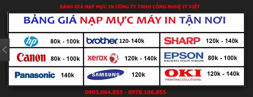 Kỹ thuật viên sửa chữa và nạp mực máy in tại Quận 2