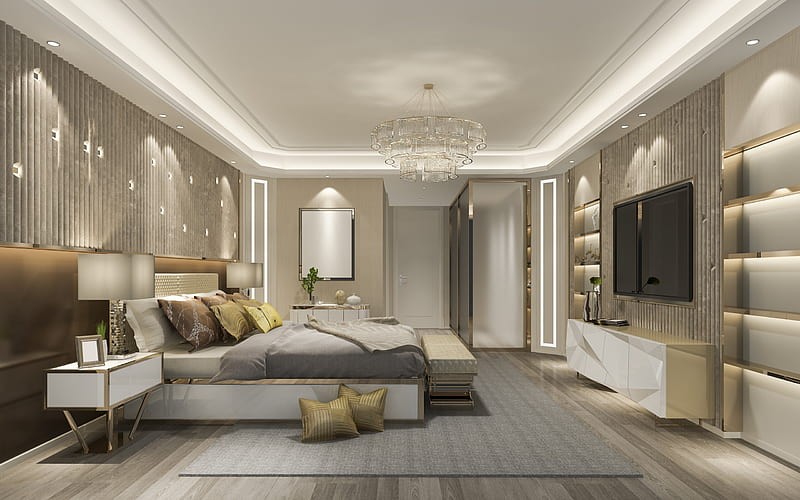 Phòng ngủ khách sạn 4 sao phong cách cổ điển sang trọng