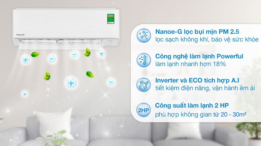 Hệ thống lọc khí Nanoe-G trên máy lạnh Panasonic
