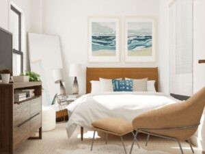 Gương trang trí giúp phòng ngủ 8 mét vuông có cảm giác rộng hơn