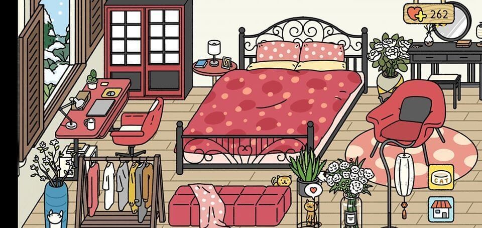 Mẫu trang trí phòng ngủ trong game Adorable Home