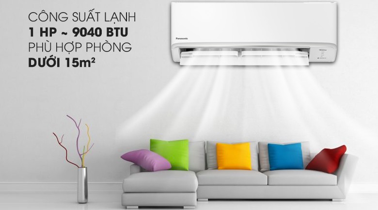 Điều hoà Panasonic 2 chiều 9000BTU Inverter YZ9WKH-8 màu trắng trong không gian phòng hiện đại