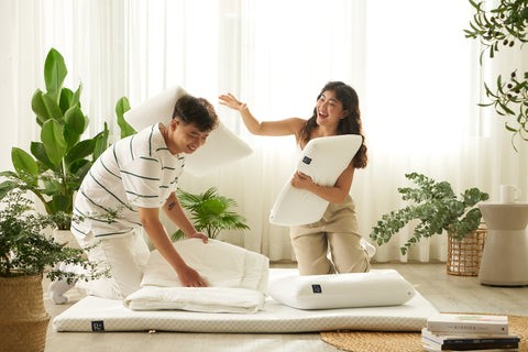 Nệm cuộn foam tiện lợi cho phòng ngủ nệm dưới đất, dễ dàng di chuyển hoặc cất gọn