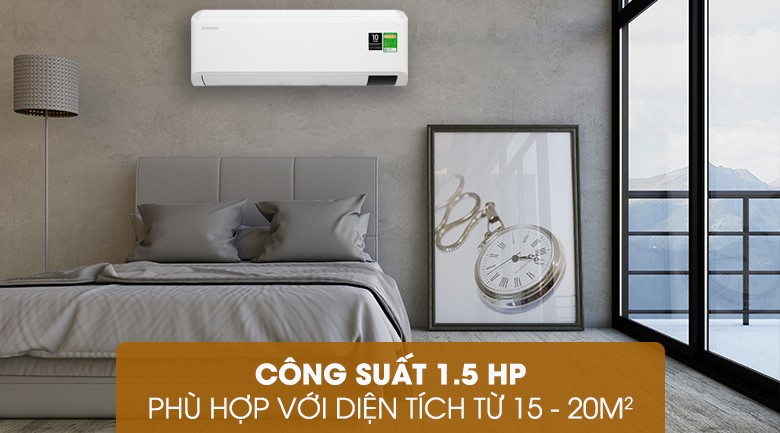 Máy lạnh Samsung Inverter 1.5 HP AR13TYHYCWKNSV phù hợp phòng 15-20m2