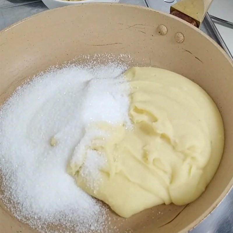 Bước 2 Sên nhân đậu xanh sầu riêng Bánh in nhân đậu xanh sầu riêng