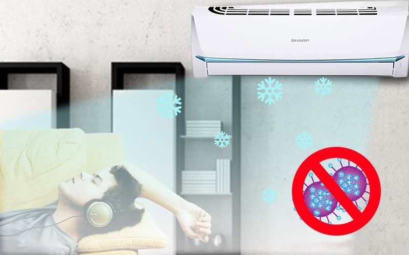 Màng lọc kháng khuẩn bên trong máy lạnh Sharp AH-A25UEW giúp làm sạch không khí