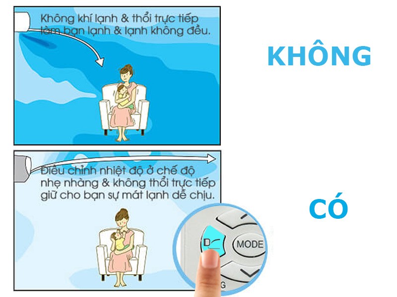 Chế độ Gentle Cool Air tạo gió mát dịu trên máy lạnh Sharp