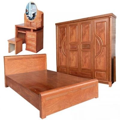 Bàn trang điểm gỗ hương đá và ghế đôn