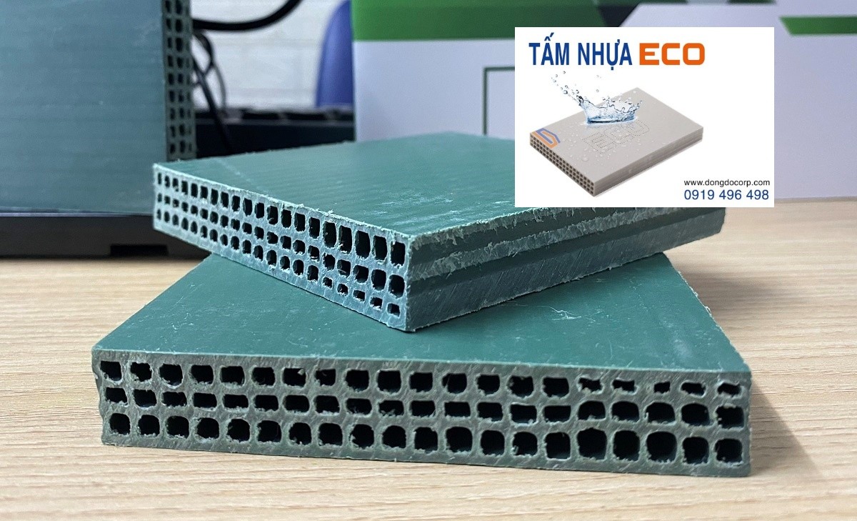Các tấm nhựa PVC/Eco, vật liệu phổ biến làm vách ngăn phòng máy lạnh