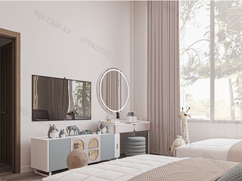 Không gian phòng ngủ 10m2 sáng sủa nhờ ánh sáng tự nhiên