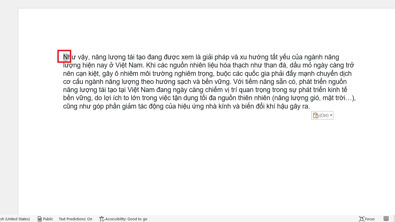Cách in hoa trong Word 1