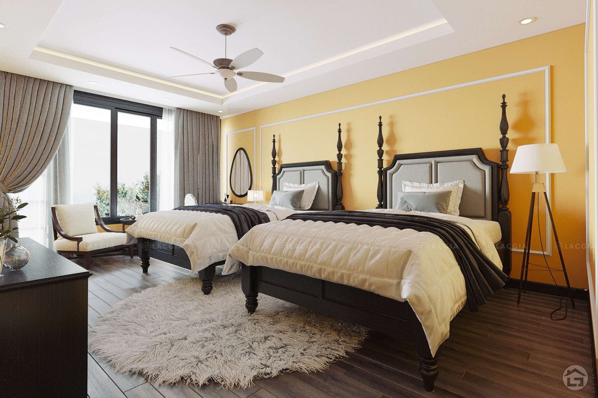 Thiết kế nội thất phòng ngủ tối ưu không gian với các giải pháp thay thế giường