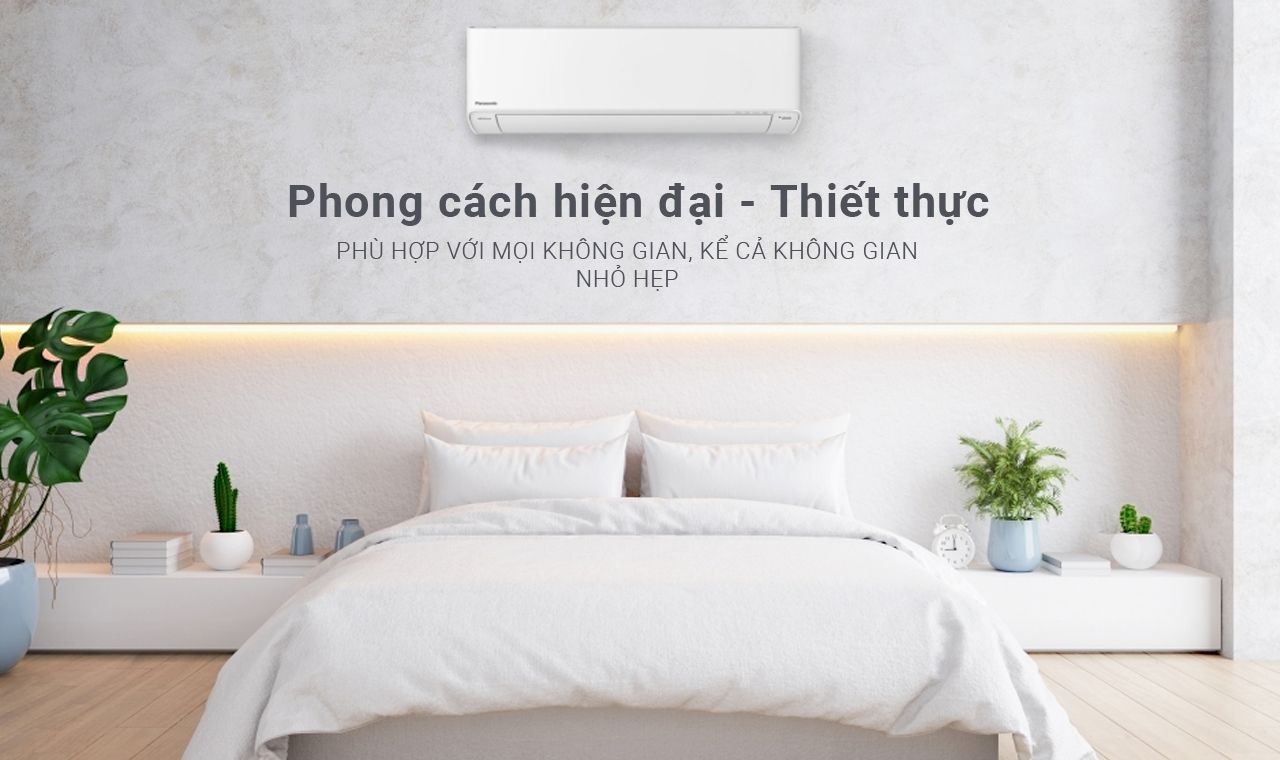 Thiết kế hiện đại và nhỏ gọn của máy lạnh Panasonic inverter 1 ngựa
