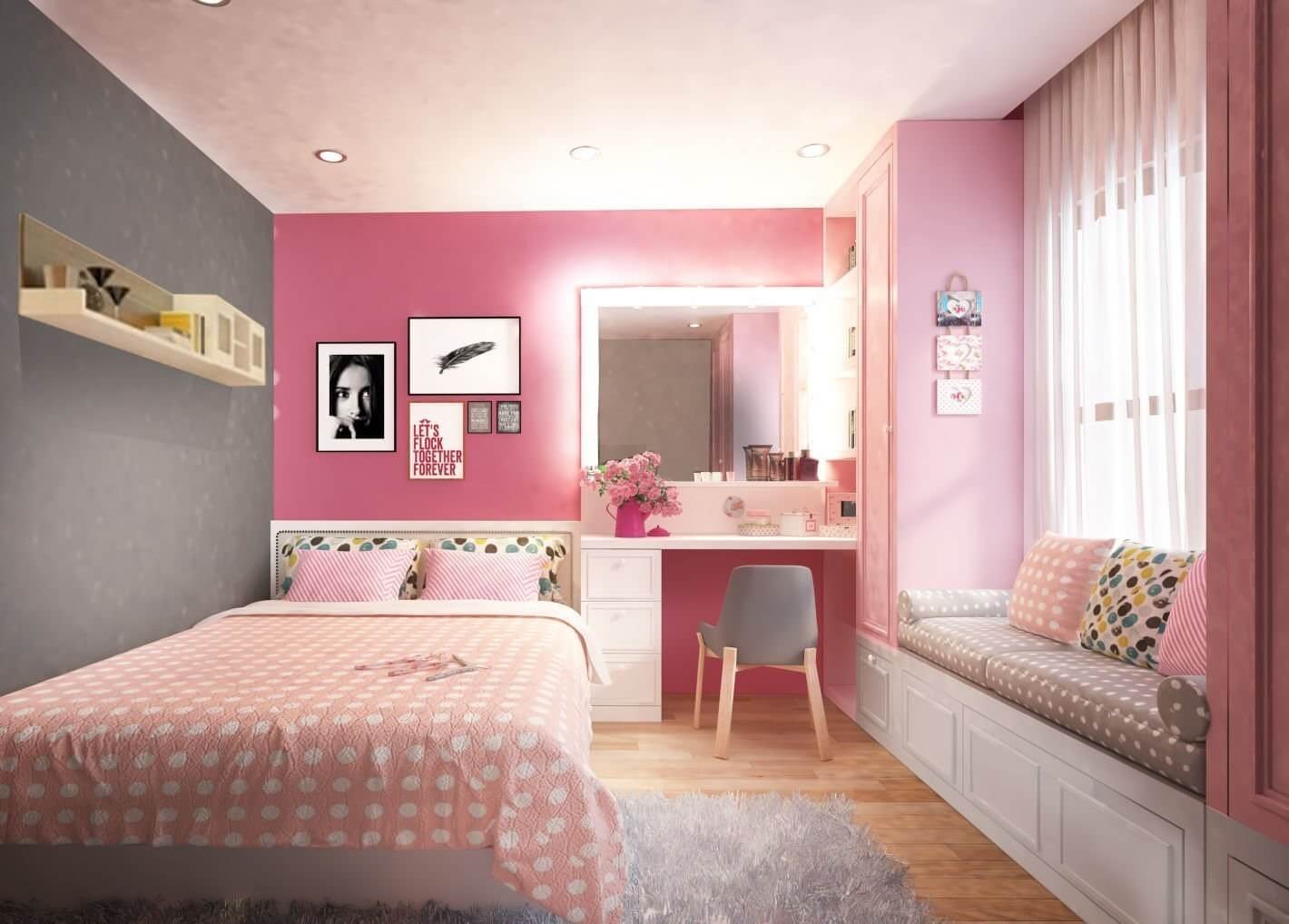 Gợi ý thiết kế phòng ngủ 15m2 dành cho bé gái với gam màu dịu nhẹ