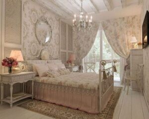 Phòng ngủ 8 mét vuông với tủ âm tường tiết kiệm diện tích
