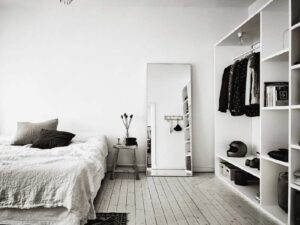 Ý tưởng giường bục tích hợp hệ thống lưu trữ trong phòng ngủ 8 mét vuông