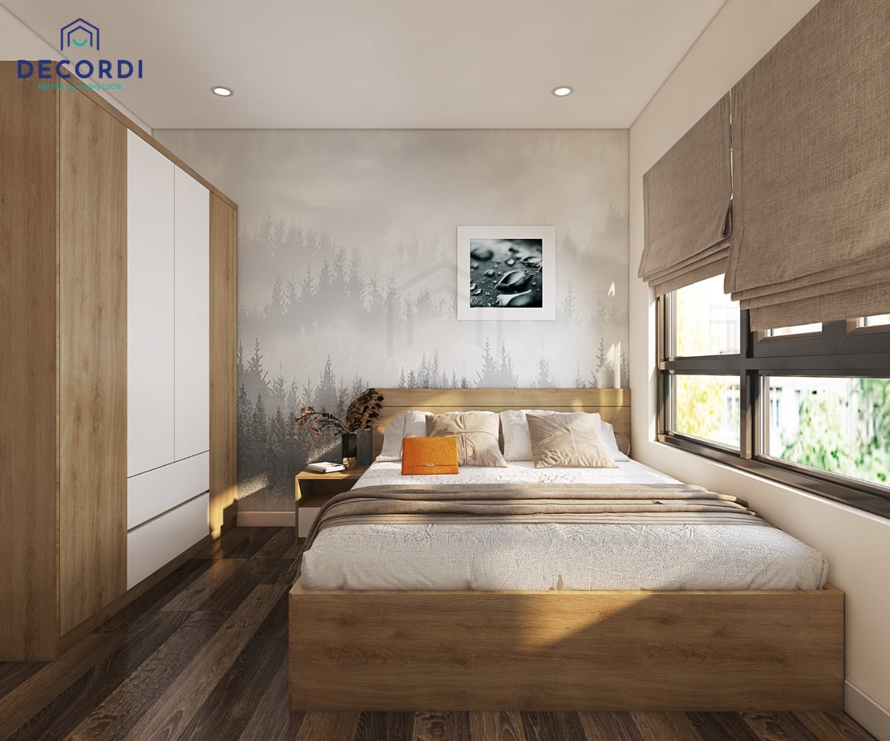 Sử dụng rèm cửa phù hợp để điều chỉnh ánh sáng tự nhiên trong phòng ngủ