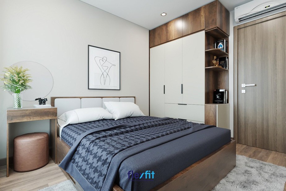 Trang trí đầu giường bằng tranh tối giản với nét vẽ cách điệu, một phương pháp đơn giản trong cách trang trí nội thất phòng ngủ