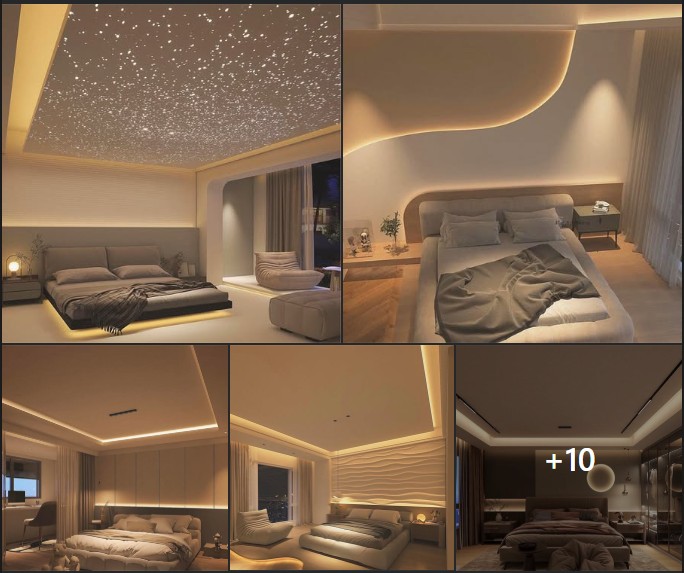 Phòng ngủ trang trọng hiện đại vẫn giữ được sự ấm áp