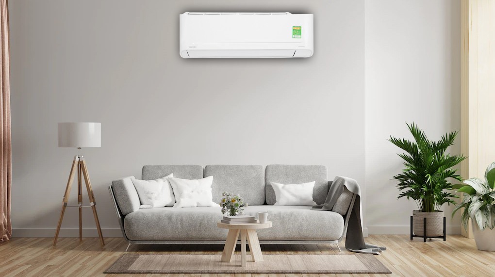 Mô tả thiết kế dàn lạnh **máy lạnh Toshiba Inverter 2 HP**