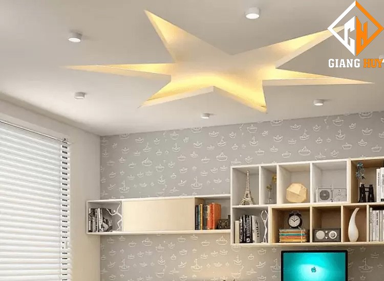 Trần thạch cao phòng ngủ với phào chỉ trang trí