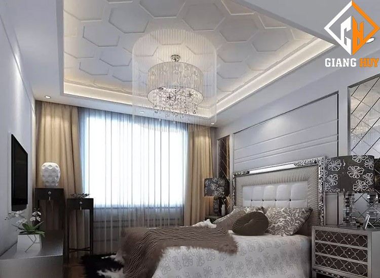 Thiết kế trần thạch cao tân cổ điển nhẹ nhàng