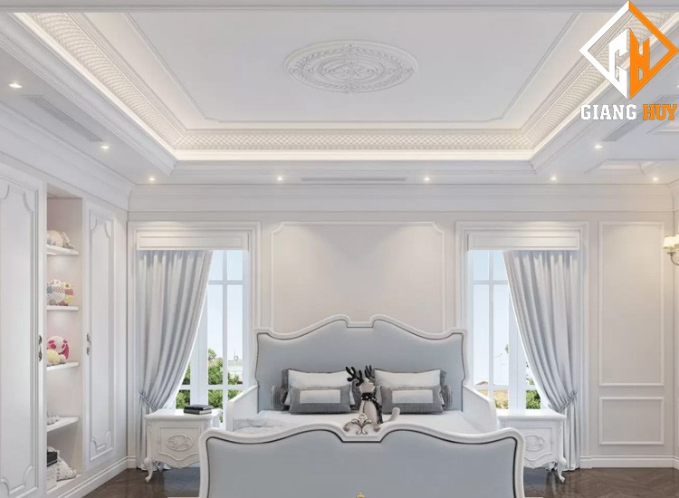 Trần thạch cao phòng ngủ với khoảng hắt sáng