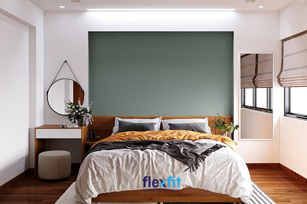 Lọ hoa và cây cảnh nhỏ trên bàn trang điểm và tab đầu giường, thêm sắc xanh tự nhiên khi trang trí phòng ngủ