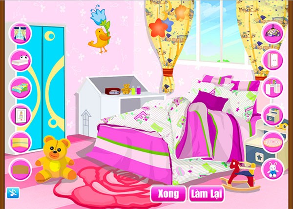 Giao diện game Trang trí phòng ngủ 2 Cute Room Decoration với nội thất dễ thương